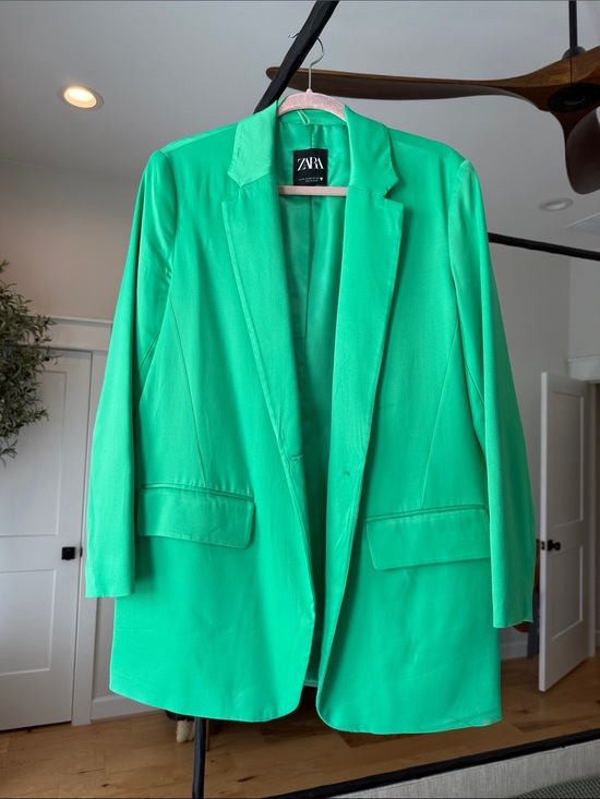 Zara Jackets & Blazers - Zara Bright Green Tailored Blazer